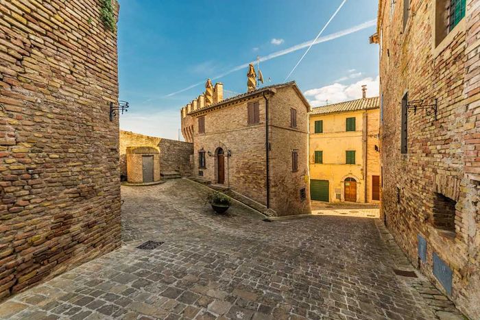 A scenic view of Corinaldo, Italy