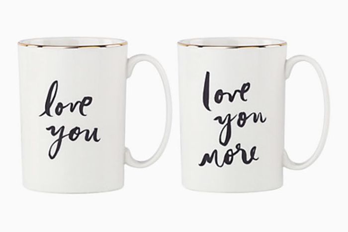 Kate Spade Daisy Place Love You More Mug Set elegantly displayed on a white backdrop.