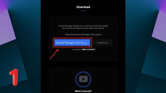 Hướng dẫn tải và cài đặt YouTube Vanced Manager - Bước 1