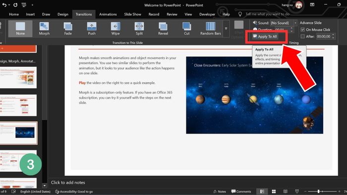 Hướng dẫn tắt chế độ trình chiếu tự động trong Powerpoint - Bước 3 (Hình minh họa)