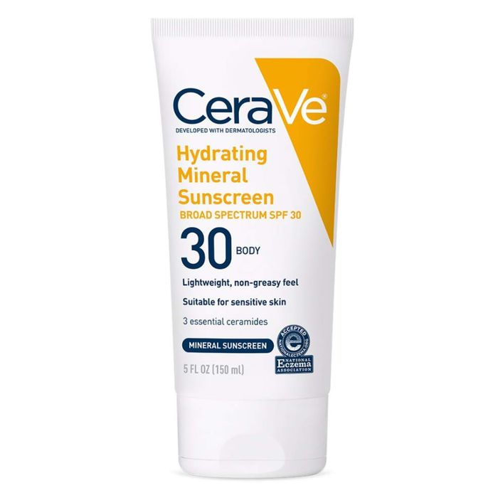CeraVe Hydrating Mineral Sunscreen SPF 30 displayed against a white background.