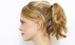 Woman with a ponytail.