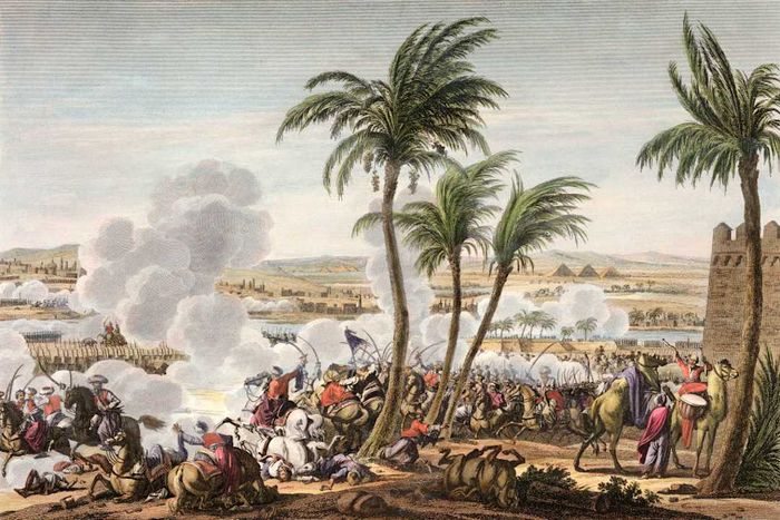 A depiction of Napoleon's army in Egypt.
