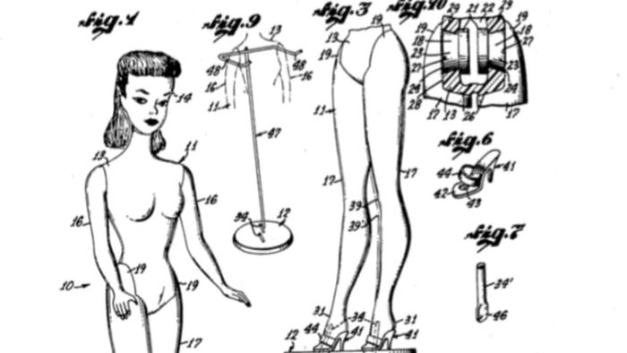 A patent filed for Barbie in 1961.