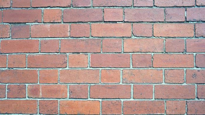 A close-up view of a brick wall