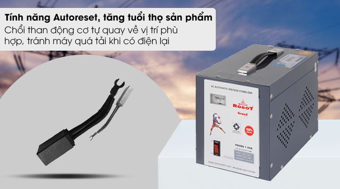 Ổn áp ROBOT 1Pha 1KVA GR01K140 - Tính năng auto reset