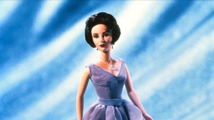 A Barbie doll modeled after Elizabeth Taylor.