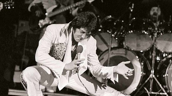 Elvis Presley is shown here