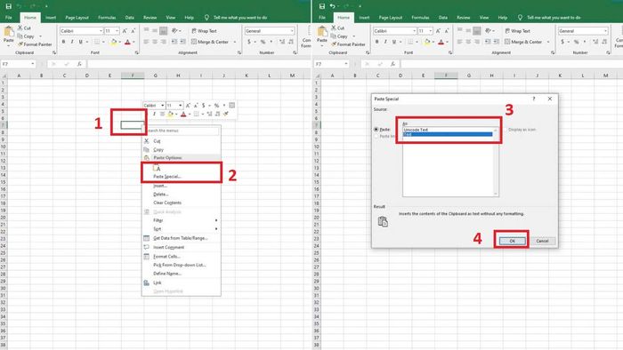 Loại bỏ định dạng HTML giúp khắc phục lỗi Excel bị đơ