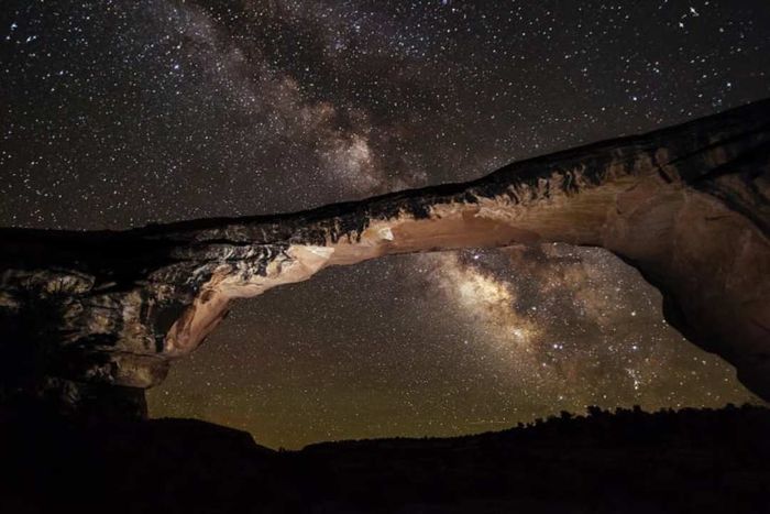 A Nighttime View of Natural Bridges National Monument