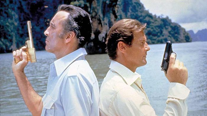 On the set of The Man With The Golden Gun