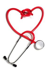 stethoscope on heart