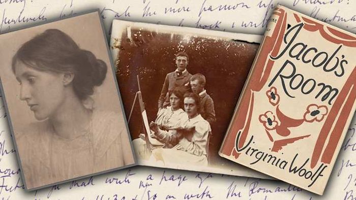 A 1902 photograph of Woolf by George Charles Beresford; Virginia alongside Vanessa and their two brothers; a Hogarth Press book cover crafted by Vanessa.