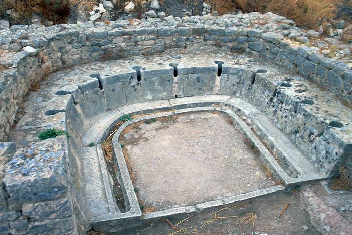 A Roman latrine located in Tunisia, dating back to the 3rd century BCE.