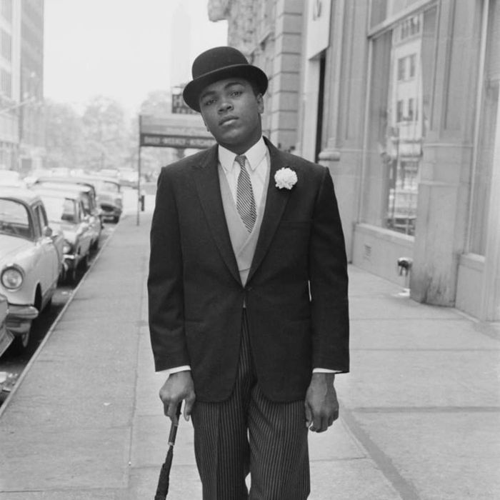 A photograph of Muhammad Ali is displayed