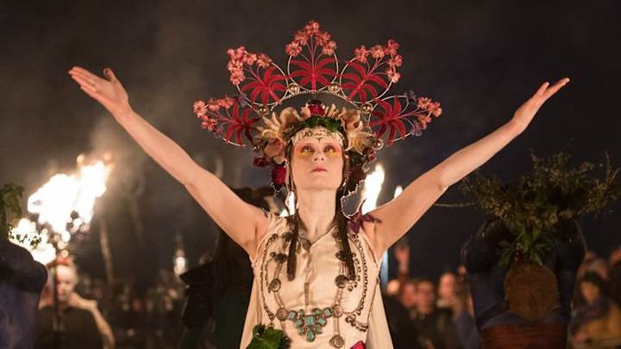 The May Queen during Edinburgh's Beltane Fire Festival.