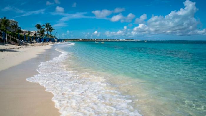 Grace Bay Beach, located in Turks and Caicos.