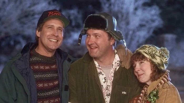 Chevy Chase, Randy Quaid, and Miriam Flynn in a still from 'Christmas Vacation.'
