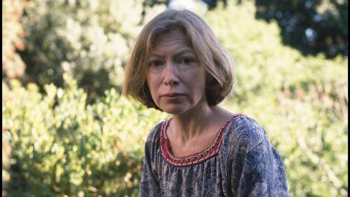 A photograph of Joan Didion taken in California during 1981.