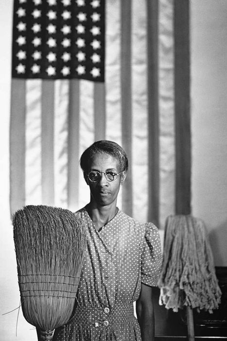 'American Gothic, Washington DC' by Gordon Parks