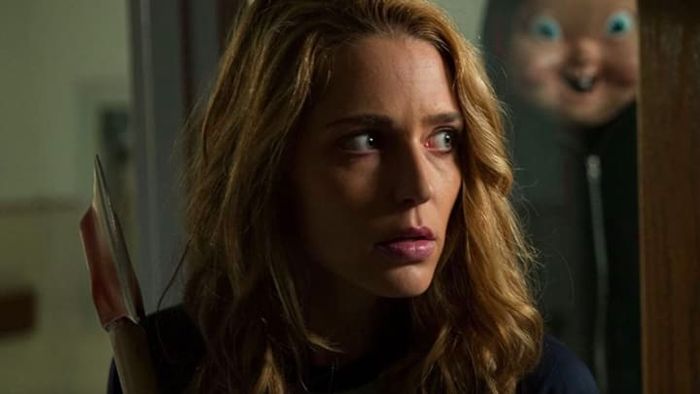 Jessica Rothe and Rob Mello lead the cast in the 2017 film Happy Death Day.