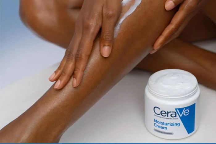 Top drugstore eczema treatment: CeraVe Moisturizing Cream is shown.