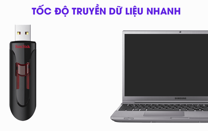 USB 3.0 16GB Sandisk CZ600 - Tốc độ truyền dữ liệu nhanh