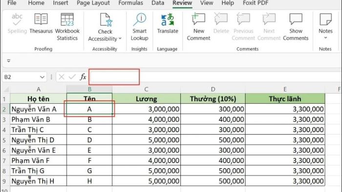 Hướng dẫn ẩn công thức trong Excel - Cách 1, Bước 7