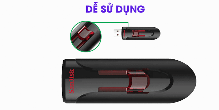USB 3.0 16GB Sandisk CZ600 - Dễ dùng