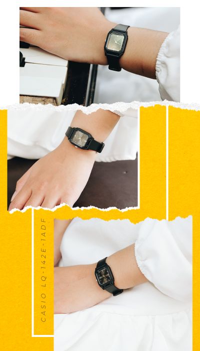 Trên tay đồng hồ Nữ Casio LQ-142E-1ADF