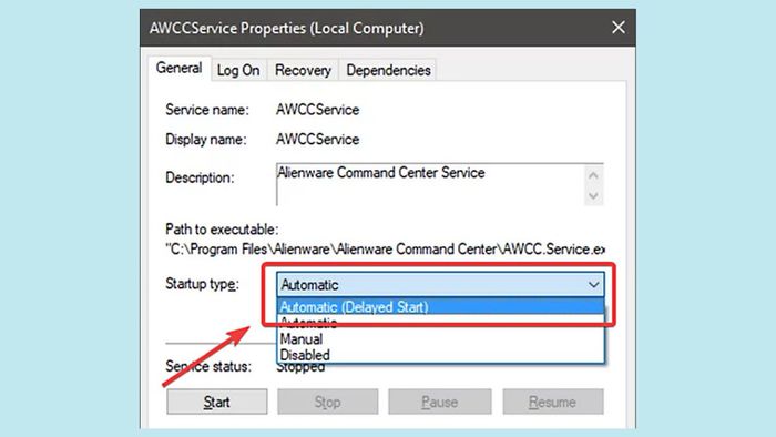 Cho phép Alienware Command Center tự động kích hoạt ở bước 3
