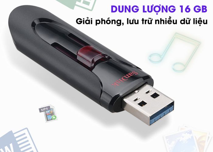 USB 3.0 16GB Sandisk CZ600 - Mang theo dữ liệu quan trọng bên mình cùng dung lượng lưu trữ lớn