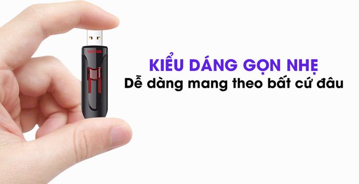 USB 3.0 16GB Sandisk CZ600 - USB Sandisk thiết kế tinh xảo, màu đen - đỏ nổi bật
