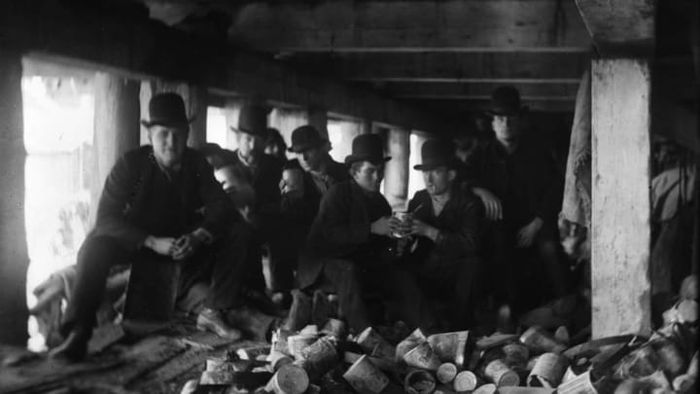 New York City’s Short Tail Gang, captured in a photograph from 1887. Legend has it, the gang was named after the distinctive short-tailed coats their members wore.
