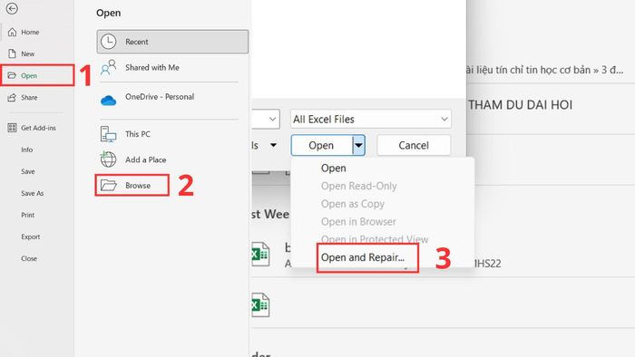 Cách khắc phục lỗi file Excel không sửa được - Phương pháp 4