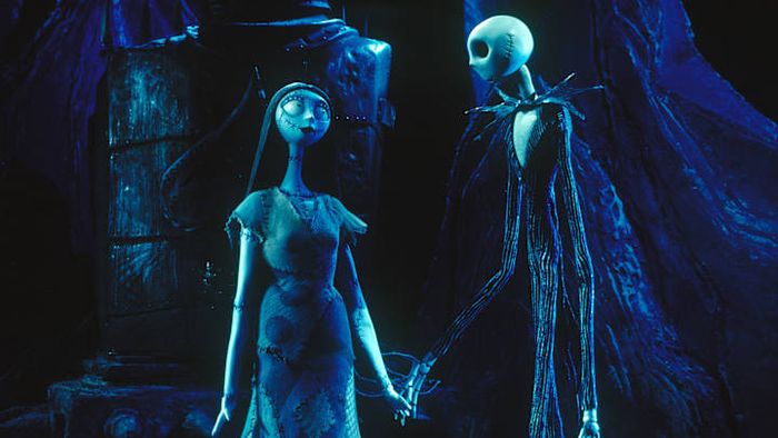 Sally and Jack Skellington from 'The Nightmare Before Christmas' (1993).