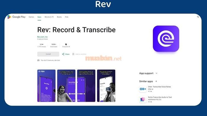Rev: Record & Transcribe - Ứng dụng ghi âm và chuyển đổi văn bản