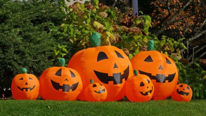 Inflatable pumpkins are not suitable for use as temporary shelters.