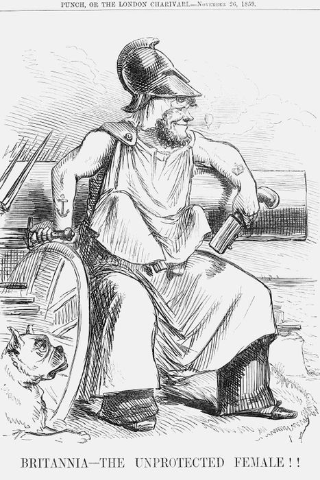 'Britannia-the Unprotected Female!!', 1859.