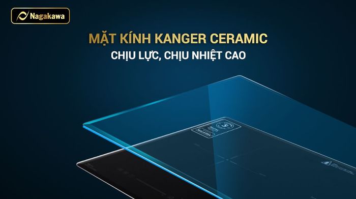 Mặt kính - Bếp điện từ đôi lắp âm Nagakawa NK2C05MB
