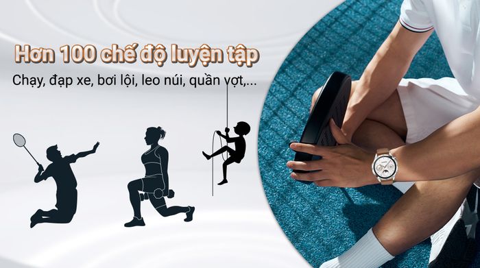 Huawei Watch GT 4 46mm dây da - Luyện tập