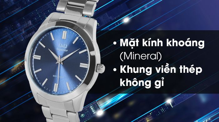 Đồng hồ nam Q&Q S392J212Y an toàn nhờ có khả năng chịu va đập tốt