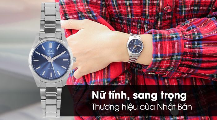 Đồng hồ nữ Q&Q S393J212Y có kiểu dáng sang trọng