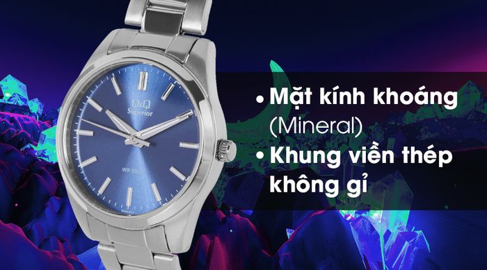Đồng hồ nữ Q&Q S393J212Y có lớp vỏ ngoài chắc chắn