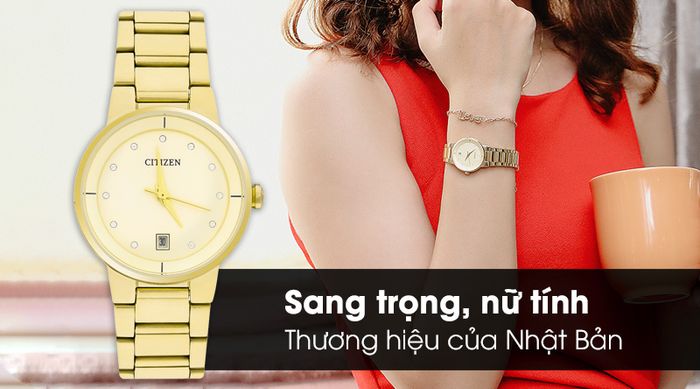 Đồng hồ nữ Citizen EU6012-58P mang nét sang trọng