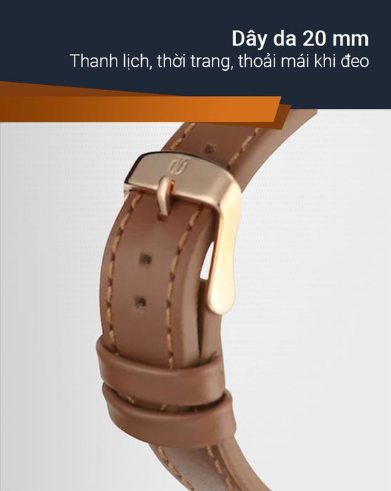 Đồng hồ nam Titan 1802WL01 có dây đeo da êm tay và nhẹ nhàng
