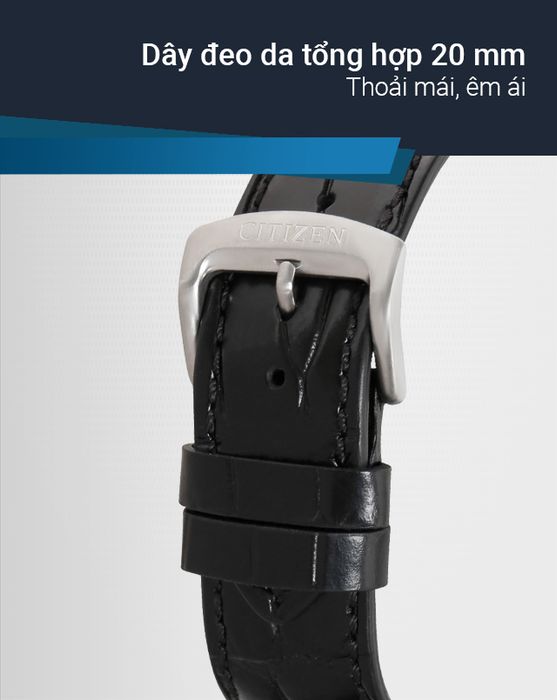 Đồng hồ Nam Citizen C7 NH8390-20L có dây đeo da tổng hợp ôm cổ tay
