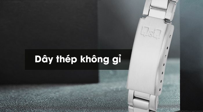Đồng hồ nữ Q&Q S393J202Y có dây đeo chống oxi hóa