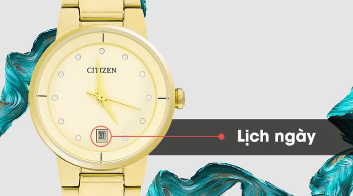 Đồng hồ nữ Citizen EU6012-58P có lịch ngày tiện lợi