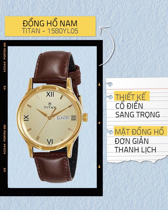 Tổng quan về đồng hồ nam Titan 1580YL05 